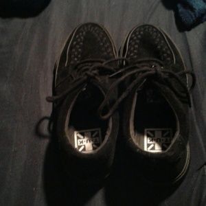 Black creeper sneakers
